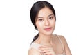 Portrait beautiful young asian woman clean fresh skin concept. Asian girl beauty face skin care and health wellness, Facial Royalty Free Stock Photo