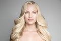 Portrait Of A Beautiful Young Blond Woman With Long Wavy Hair. Royalty Free Stock Photo