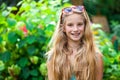 Portrait of a beautiful young blonde little girl Royalty Free Stock Photo