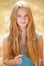 Portrait of a beautiful young blonde little girl Royalty Free Stock Photo