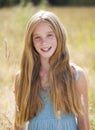 Portrait of a beautiful young blonde little girl Royalty Free Stock Photo