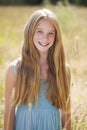 Portrait of a beautiful young blonde little girl Royalty Free Stock Photo