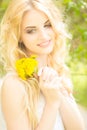 Portrait of a beautiful young blonde woman Royalty Free Stock Photo