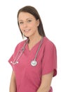 Portrait Of A Beautiful Young Female Doctor with Stethoscope Around Neck Royalty Free Stock Photo