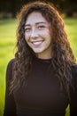 Portrait of a beautiful young hispanic teen girl outdoors Royalty Free Stock Photo