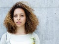 Portrait of a beautiful young mixed race woman