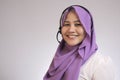 Muslim Lady Call Center Operator Royalty Free Stock Photo