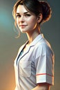 Portrait of a beautiful young nurse. Healthcare. Generative Ai