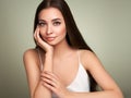 Portrait beautiful young woman with clean fresh skin Royalty Free Stock Photo