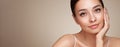 Portrait beautiful young woman with clean fresh skin Royalty Free Stock Photo