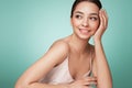 Portrait beautiful young woman with clean fresh skin Royalty Free Stock Photo