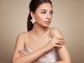 Portrait beautiful young woman with clean fresh skin Royalty Free Stock Photo