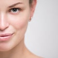 Portrait of a beautiful young woman. Female face closeup Royalty Free Stock Photo