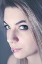 Portrait of beautiful young woman with green eyes Royalty Free Stock Photo