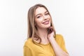 Portrait of beautiful young woman with nice makeup