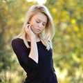 Portrait of beautiful young woman outdoor Royalty Free Stock Photo