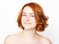 Portrait of beautiful young woman, redhears Royalty Free Stock Photo