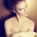 Portrait of a beautiful young woman undressed Royalty Free Stock Photo