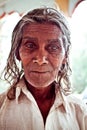 Portrait of a beggar in the temple