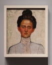 Portrait of Berthe Hodler-Jacques by Swiss painter Ferdinand Hodler on display in The Morgan Library & Museum in New York City.