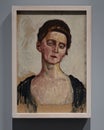 Portrait of Berthe Hodler-Jacques by Swiss painter Ferdinand Hodler on display in The Morgan Library & Museum in New York City.