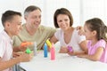 Portrait of big happy family having fun together Royalty Free Stock Photo