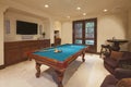 Billiards table in games room Royalty Free Stock Photo