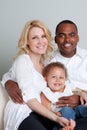 Biracial Family Smiling