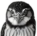 Hyperdetailed sketch of a bird
