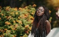 Portrait of a black girl with dreads