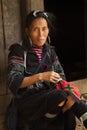 Portrait of Black Hmong woman in Sapa, Vietnam