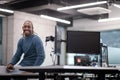 Portrait of black male software developer