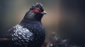 Portrait of a black pheasant (Tetrao tetrix) Generative AI