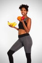 BLack attractive fitness woman, trained female body, Beautiful Sportive Woman Leggins Stock Images Royalty Free Stock Photo