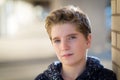 Portrait of a blonde cute young boy Royalty Free Stock Photo