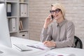 Marketing Director Talking by Phone Royalty Free Stock Photo