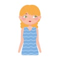 portrait blonde woman cartoon character