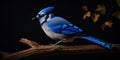 Portrait of a blue jay in natural habitat Royalty Free Stock Photo