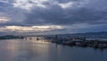 A portrait of a boat during golden hour time Royalty Free Stock Photo