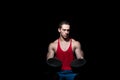 Portrait Of A Bodybuilder Isolate on Black Blackground Royalty Free Stock Photo