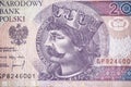 Portrait of Boleslaw Chrobry on the polish money