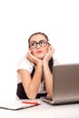 Portrait of bored business woman Royalty Free Stock Photo