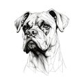 portrait Boxer Dog ai generated