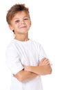 Portrait of boy with bruise Royalty Free Stock Photo