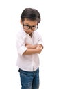 Portrait of boy eyed look with glasses Royalty Free Stock Photo