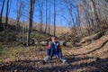 Portrait of boy in the forest Royalty Free Stock Photo