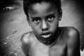 Boy on caribbean beach Royalty Free Stock Photo