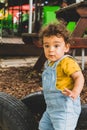 Portrait of a boy playing in a playground