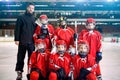 Portrait of boys players team ice hockey