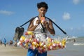 Portrait of Brazilian young man, beach vendor
